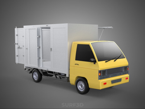 SLIDING SIDE DOOR BOX TRUCK SLIDE PANEL GATE LOADER DROP PICKUP Modelo 3D