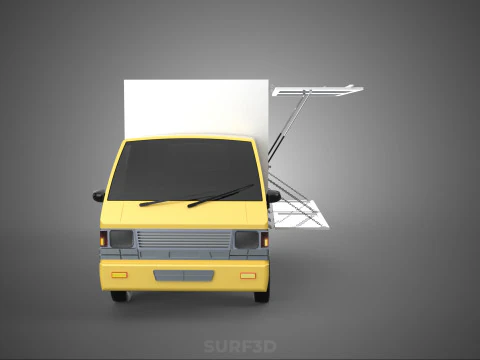 SLIDING SIDE DOOR BOX TRUCK SLIDE PANEL GATE LOADER DROP PICKUP 3D Model