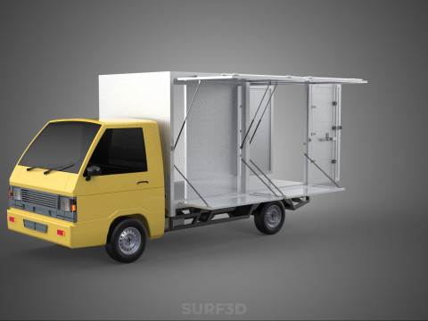 SLIDING SIDE DOOR BOX TRUCK SLIDE PANEL GATE LOADER DROP PICKUP Modelo 3D