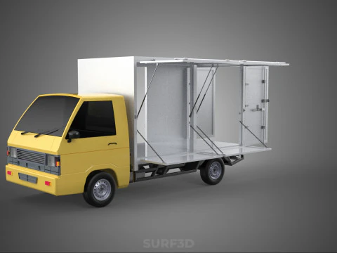 SLIDING SIDE DOOR BOX TRUCK SLIDE PANEL GATE LOADER DROP PICKUP 3D Model