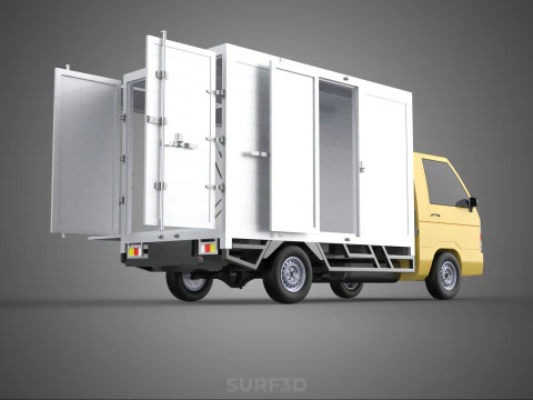 SLIDING SIDE DOOR BOX TRUCK SLIDE PANEL GATE LOADER DROP PICKUP 3D Model