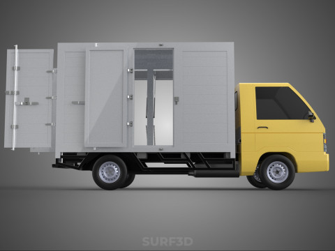 SLIDING SIDE DOOR BOX TRUCK SLIDE PANEL GATE LOADER DROP PICKUP Modelo 3D