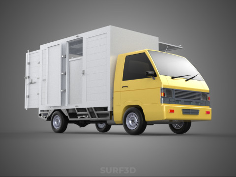 SLIDING SIDE DOOR BOX TRUCK SLIDE PANEL GATE LOADER DROP PICKUP Modelo 3D