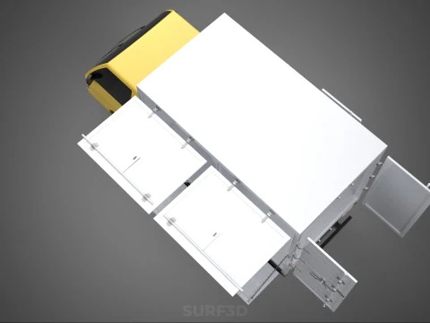 SLIDING SIDE DOOR BOX TRUCK SLIDE PANEL GATE LOADER DROP PICKUP 3D Model