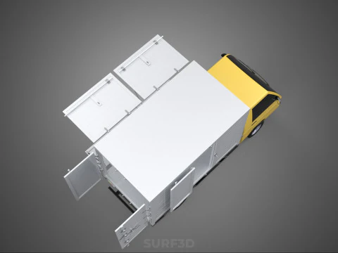 SLIDING SIDE DOOR BOX TRUCK SLIDE PANEL GATE LOADER DROP PICKUP 3D Model