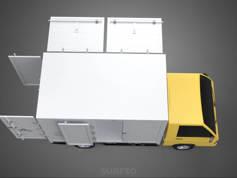 SLIDING SIDE DOOR BOX TRUCK SLIDE PANEL GATE LOADER DROP PICKUP 3D Model