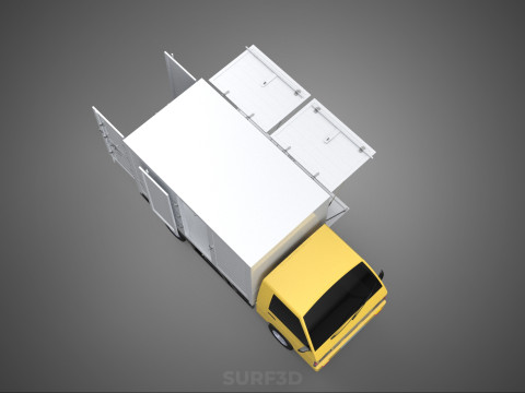 SLIDING SIDE DOOR BOX TRUCK SLIDE PANEL GATE LOADER DROP PICKUP Modelo 3D