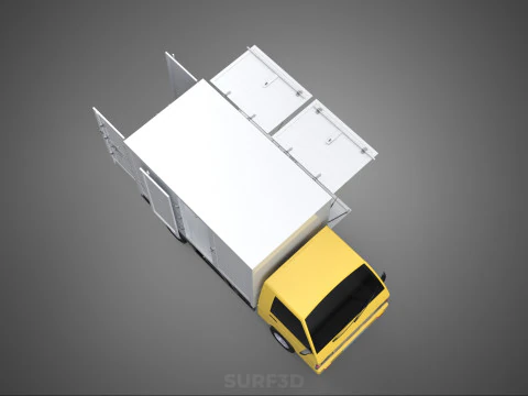 SLIDING SIDE DOOR BOX TRUCK SLIDE PANEL GATE LOADER DROP PICKUP 3D Model