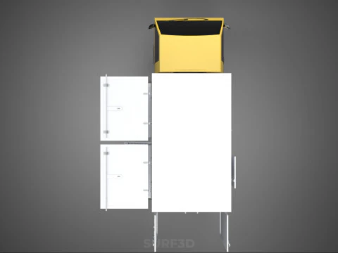 SLIDING SIDE DOOR BOX TRUCK SLIDE PANEL GATE LOADER DROP PICKUP 3D Model