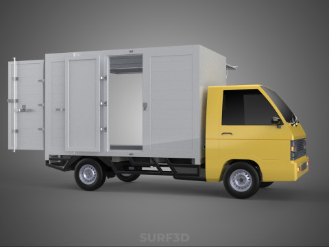 SLIDING SIDE DOOR BOX TRUCK SLIDE PANEL GATE LOADER DROP PICKUP Modelo 3D