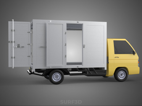 SLIDING SIDE DOOR BOX TRUCK SLIDE PANEL GATE LOADER DROP PICKUP Modelo 3D
