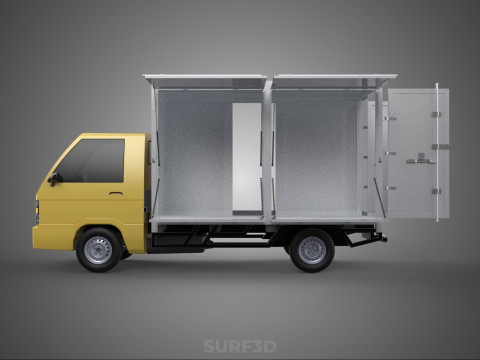 SLIDING SIDE DOOR BOX TRUCK SLIDE PANEL GATE LOADER DROP PICKUP Modelo 3D