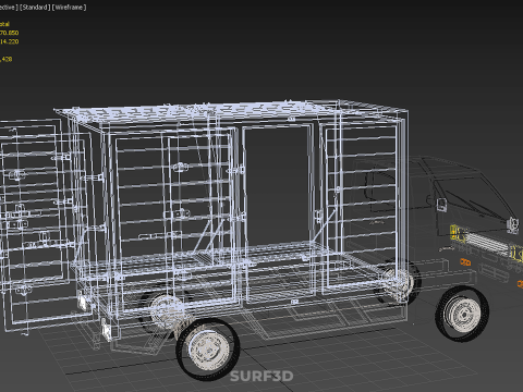 SLIDING SIDE DOOR BOX TRUCK SLIDE PANEL GATE LOADER DROP PICKUP Modelo 3D