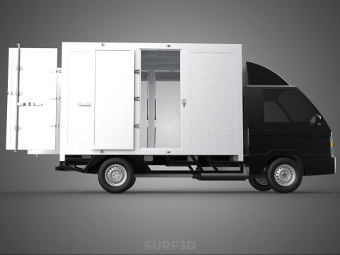 CAR MOBILE SHOP FOOD TRUCK VEHICLE VAN RETAIL CATERING OPEN DOOR Model 3D
