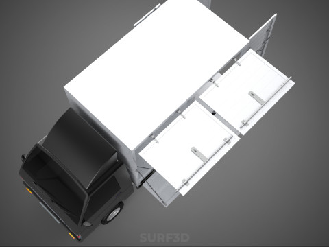 CAR MOBILE SHOP FOOD TRUCK VEHICLE VAN RETAIL CATERING OPEN DOOR Model 3D