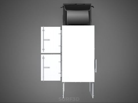 CAR MOBILE SHOP FOOD TRUCK VEHICLE VAN RETAIL CATERING OPEN DOOR Model 3D