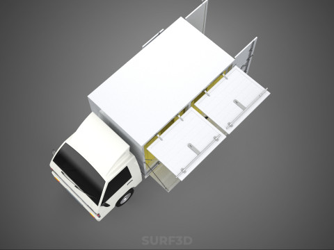 PACKAGE COURIER BOX DELIVERY TRUCK FREIGHT SHIPPING CARGO CAR 3D मॉडल
