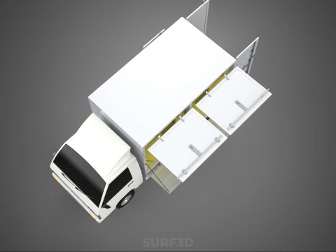 PACKAGE COURIER BOX DELIVERY TRUCK FREIGHT SHIPPING CARGO CAR 3D Model