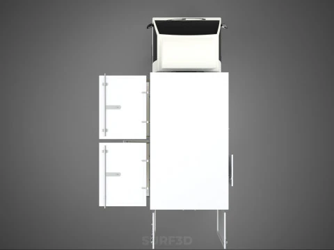 PACKAGE COURIER BOX DELIVERY TRUCK FREIGHT SHIPPING CARGO CAR 3D Model