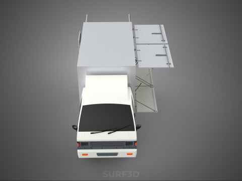 PACKAGE COURIER BOX DELIVERY TRUCK FREIGHT SHIPPING CARGO CAR 3D मॉडल