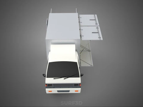 PACKAGE COURIER BOX DELIVERY TRUCK FREIGHT SHIPPING CARGO CAR 3D Model