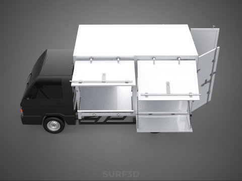 MITSUBISHI COLT L300 PICKUP BOX TRUCK CARGO FREIGHT CUBE VAN CAR 3D Model