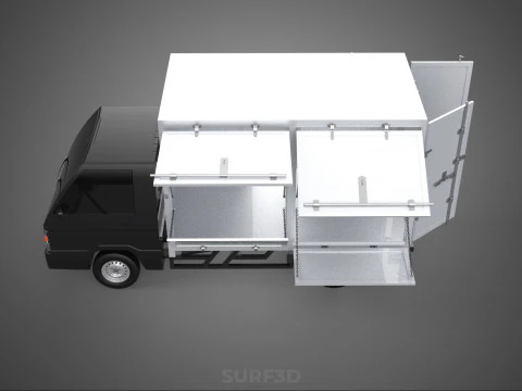 MITSUBISHI COLT L300 PICKUP BOX TRUCK CARGO FREIGHT CUBE VAN CAR 3D Model