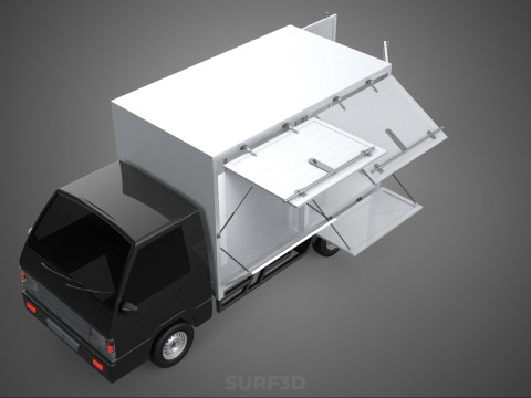 MITSUBISHI COLT L300 PICKUP BOX TRUCK CARGO FREIGHT CUBE VAN CAR 3D Model