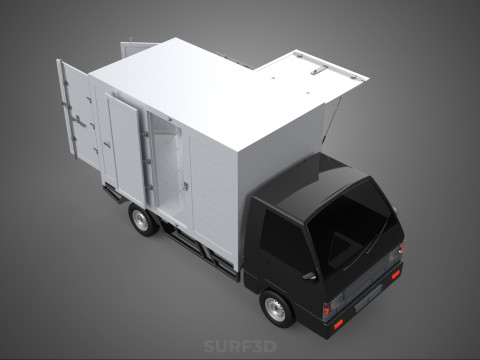 MITSUBISHI COLT L300 PICKUP BOX TRUCK CARGO FREIGHT CUBE VAN CAR 3D Model