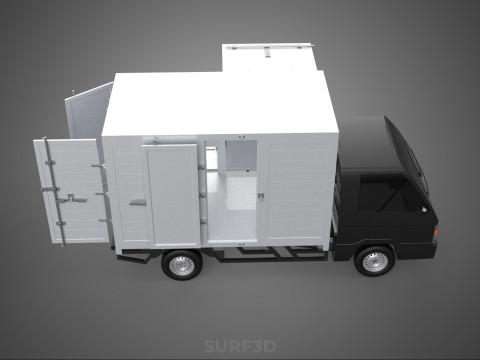 MITSUBISHI COLT L300 PICKUP BOX TRUCK CARGO FREIGHT CUBE VAN CAR 3D Model