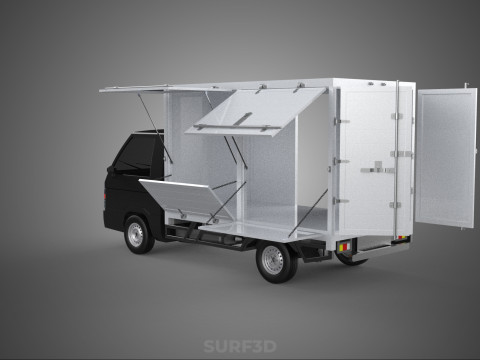 MITSUBISHI COLT L300 PICKUP BOX TRUCK CARGO FREIGHT CUBE VAN CAR 3D Model