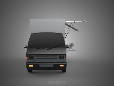 MITSUBISHI COLT L300 PICKUP BOX TRUCK CARGO FREIGHT CUBE VAN CAR 3D Model