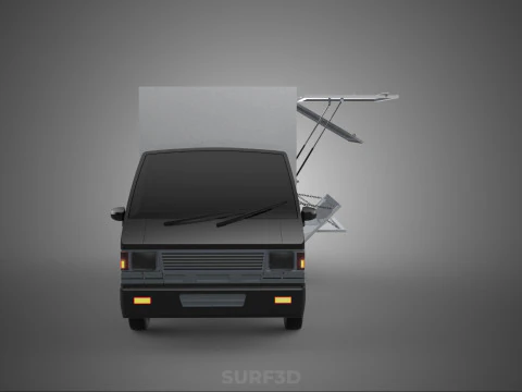 MITSUBISHI COLT L300 PICKUP BOX TRUCK CARGO FREIGHT CUBE VAN CAR 3D Model