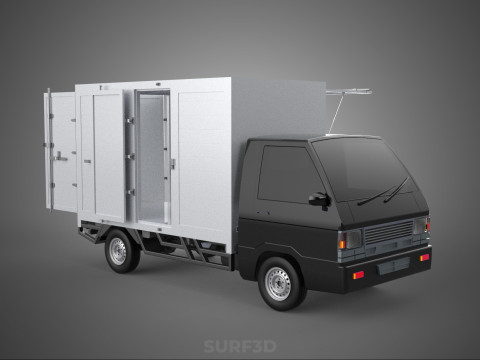 MITSUBISHI COLT L300 PICKUP BOX TRUCK CARGO FREIGHT CUBE VAN CAR 3D Model