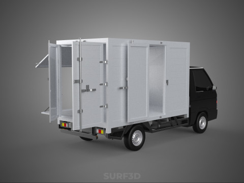 MITSUBISHI COLT L300 PICKUP BOX TRUCK CARGO FREIGHT CUBE VAN CAR 3D Model