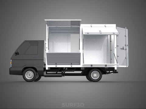 MITSUBISHI COLT L300 PICKUP BOX TRUCK CARGO FREIGHT CUBE VAN CAR 3D Model