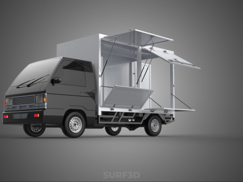 MITSUBISHI COLT L300 PICKUP BOX TRUCK CARGO FREIGHT CUBE VAN CAR 3D Model