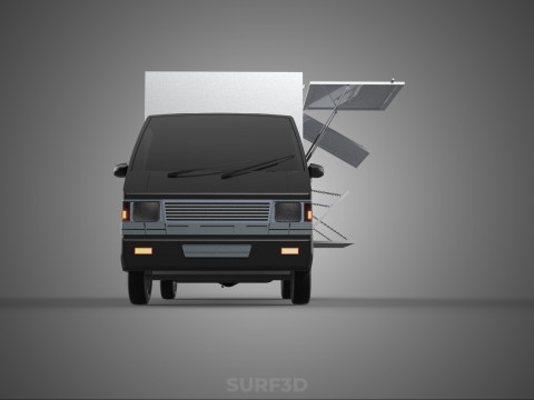 MITSUBISHI COLT L300 PICKUP BOX TRUCK CARGO FREIGHT CUBE VAN CAR 3D Model