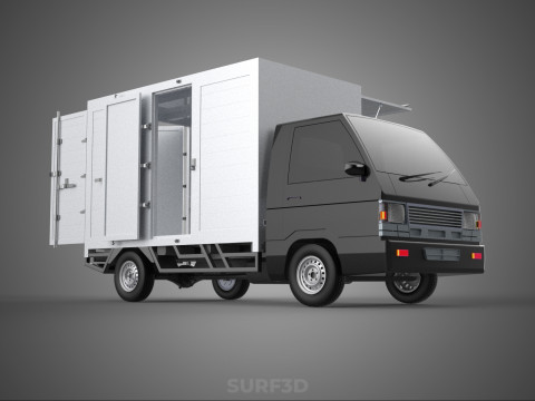 MITSUBISHI COLT L300 PICKUP BOX TRUCK CARGO FREIGHT CUBE VAN CAR 3D Model