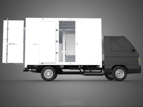 MITSUBISHI COLT L300 PICKUP BOX TRUCK CARGO FREIGHT CUBE VAN CAR 3D Model