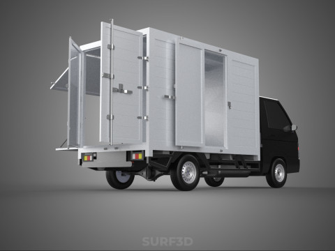 MITSUBISHI COLT L300 PICKUP BOX TRUCK CARGO FREIGHT CUBE VAN CAR 3D Model