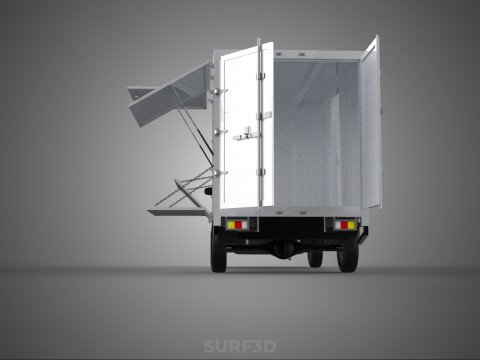 MITSUBISHI COLT L300 PICKUP BOX TRUCK CARGO FREIGHT CUBE VAN CAR 3D Model