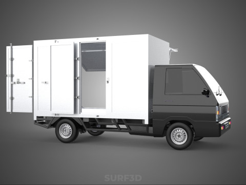MITSUBISHI COLT L300 PICKUP BOX TRUCK CARGO FREIGHT CUBE VAN CAR 3D Model