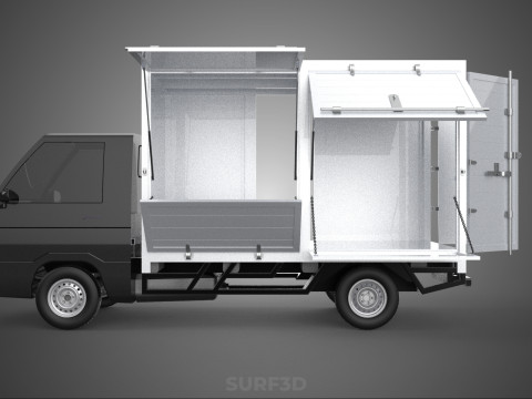 MITSUBISHI COLT L300 PICKUP BOX TRUCK CARGO FREIGHT CUBE VAN CAR 3D Model