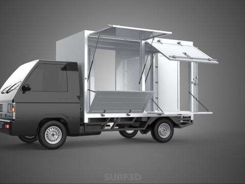 MITSUBISHI COLT L300 PICKUP BOX TRUCK CARGO FREIGHT CUBE VAN CAR 3D Model