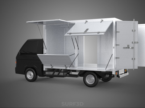MITSUBISHI COLT L300 PICKUP BOX TRUCK CARGO FREIGHT CUBE VAN CAR 3D Model