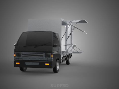 MITSUBISHI COLT L300 PICKUP BOX TRUCK CARGO FREIGHT CUBE VAN CAR 3D Model