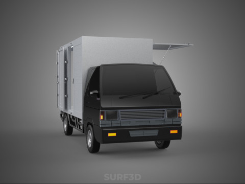 MITSUBISHI COLT L300 PICKUP BOX TRUCK CARGO FREIGHT CUBE VAN CAR 3D Model