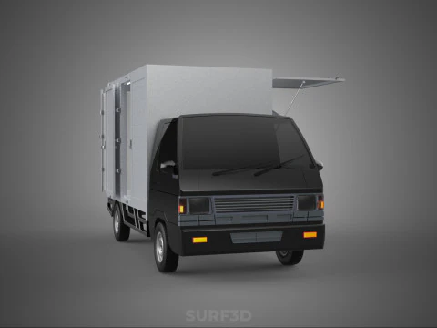 MITSUBISHI COLT L300 PICKUP BOX TRUCK CARGO FREIGHT CUBE VAN CAR 3D Model