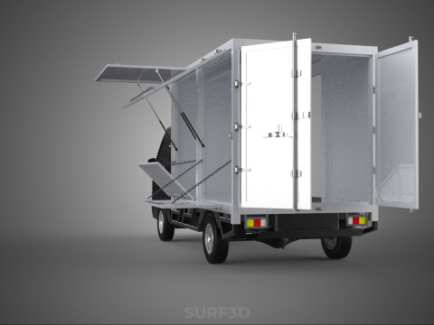 MITSUBISHI COLT L300 PICKUP BOX TRUCK CARGO FREIGHT CUBE VAN CAR 3D Model